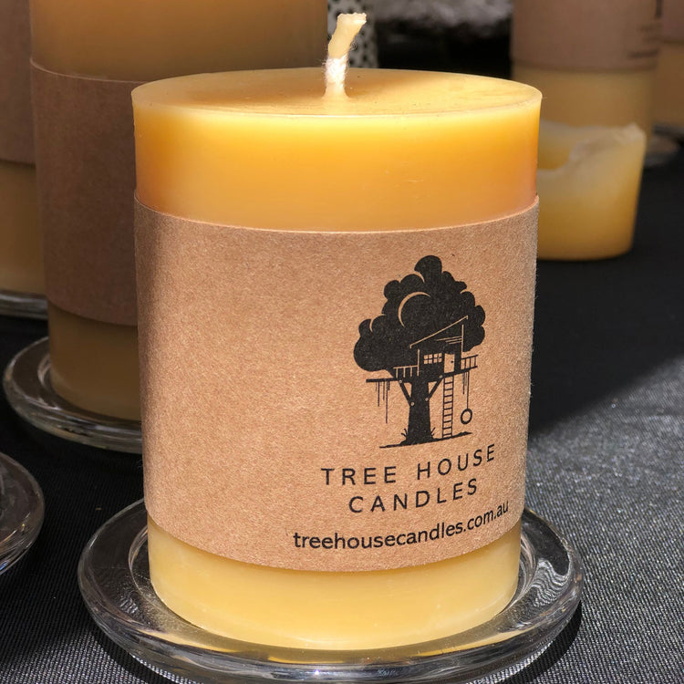 Medium Beeswax Pillar Candle