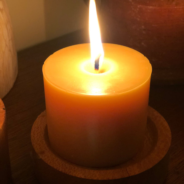Small Beeswax Pillar Candle
