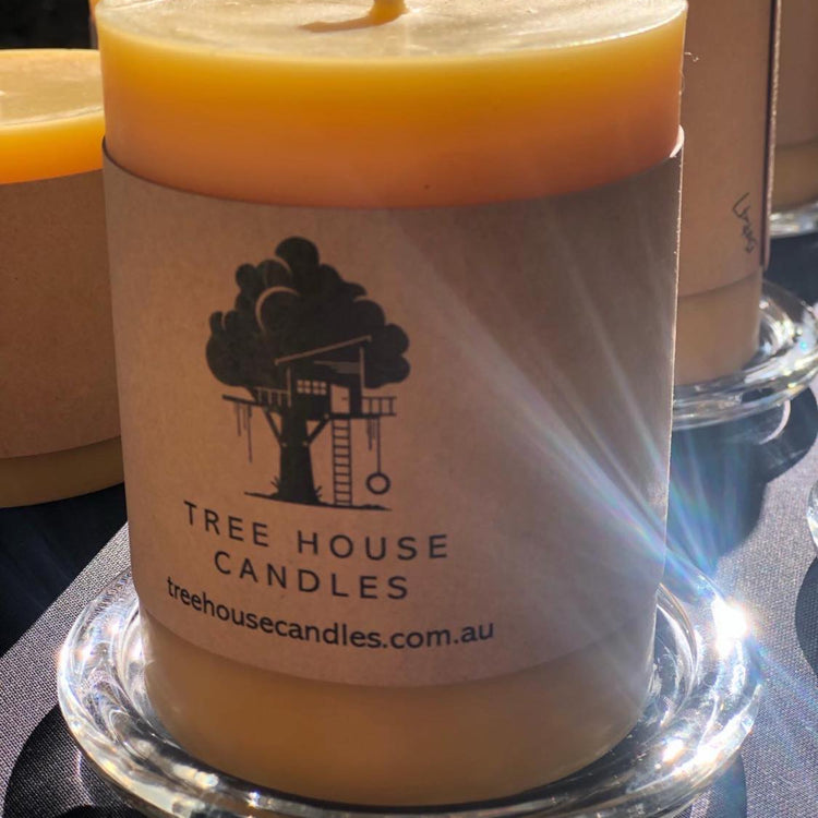 Medium Beeswax Pillar Candle
