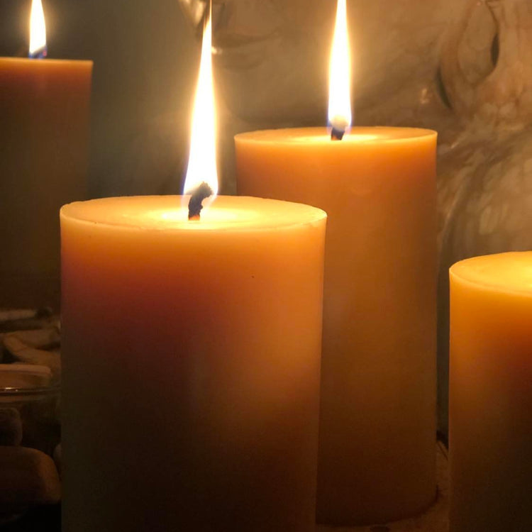Extra Large Beeswax Pillar Candle