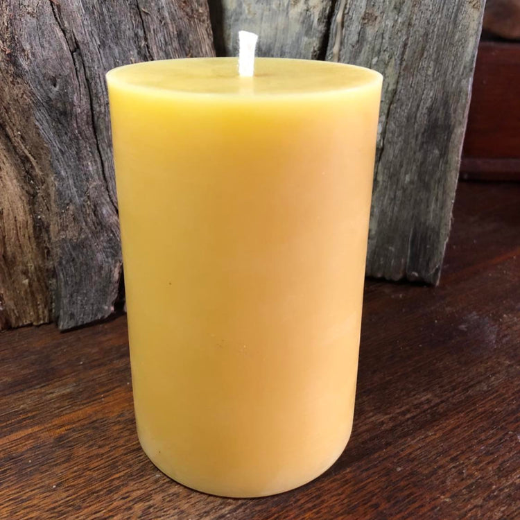 Large Beeswax Pillar Candle