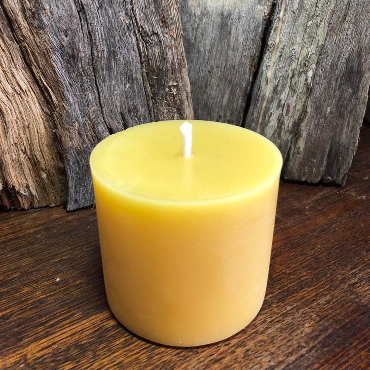 Small Beeswax Pillar Candle