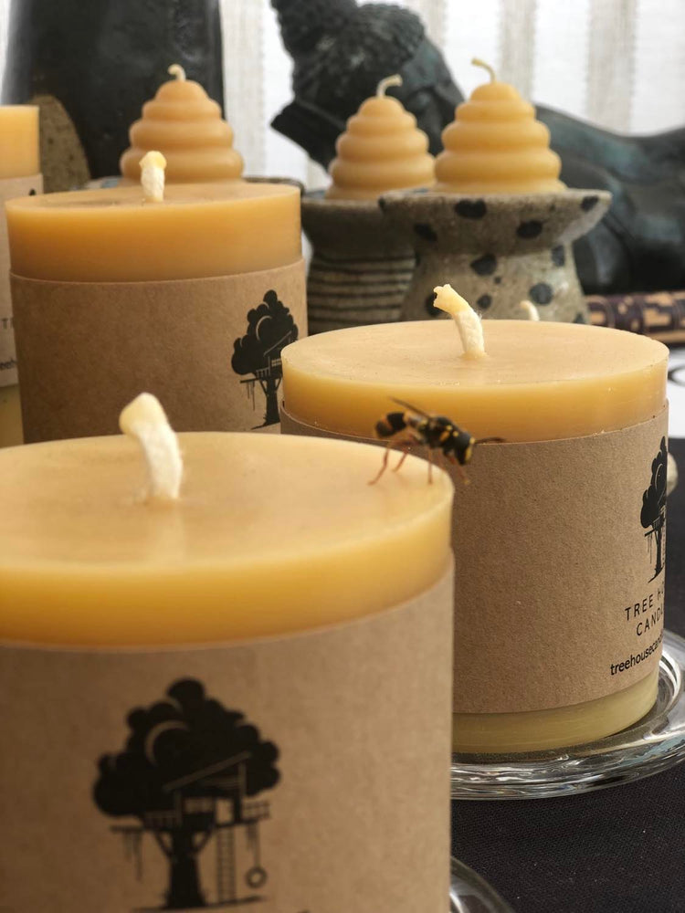 Small Beeswax Pillar Candle